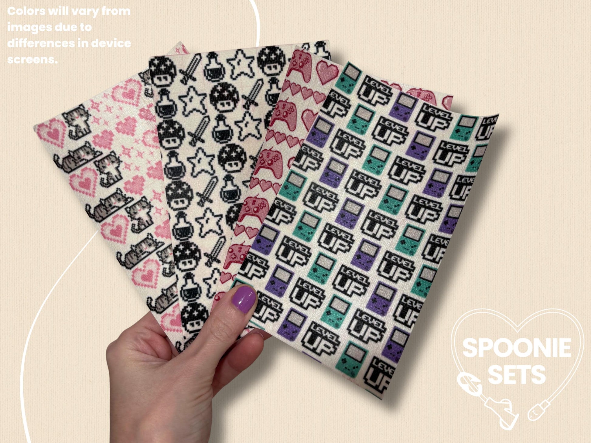 Video Game Tubie Tape: Pixel Art Cat, Level Up Design-1-Spoonie Sets