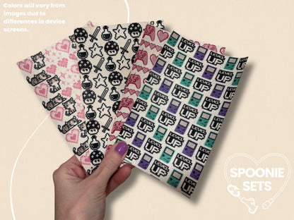 Video Game Tubie Tape: Pixel Art Cat, Level Up Design-1-Spoonie Sets