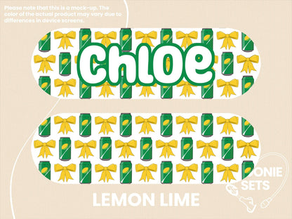 Feeding Tube TPN Pump Sticker: Drinks Collection - Lemon Lime, Boba, Cola, Coffee