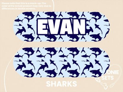 Sea Life Feeding Tube TPN Pump Sticker: Turtles, Octopuses, Sharks