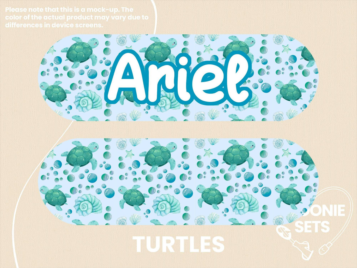 Sea Life Feeding Tube TPN Pump Sticker: Turtles, Octopuses, Sharks