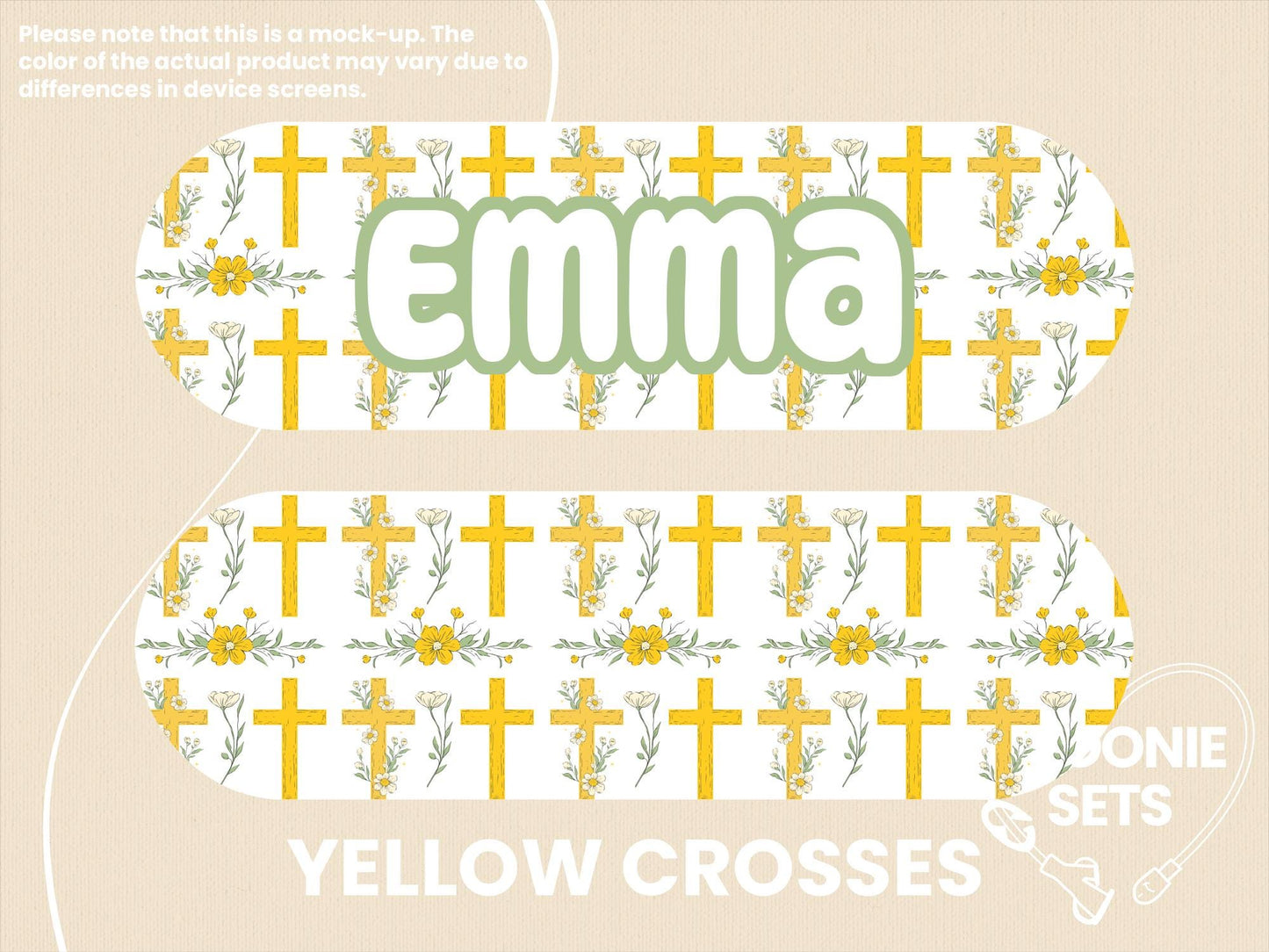 Christian Feeding Tube Pump Sticker: Crosses, Doves, Sheep Design