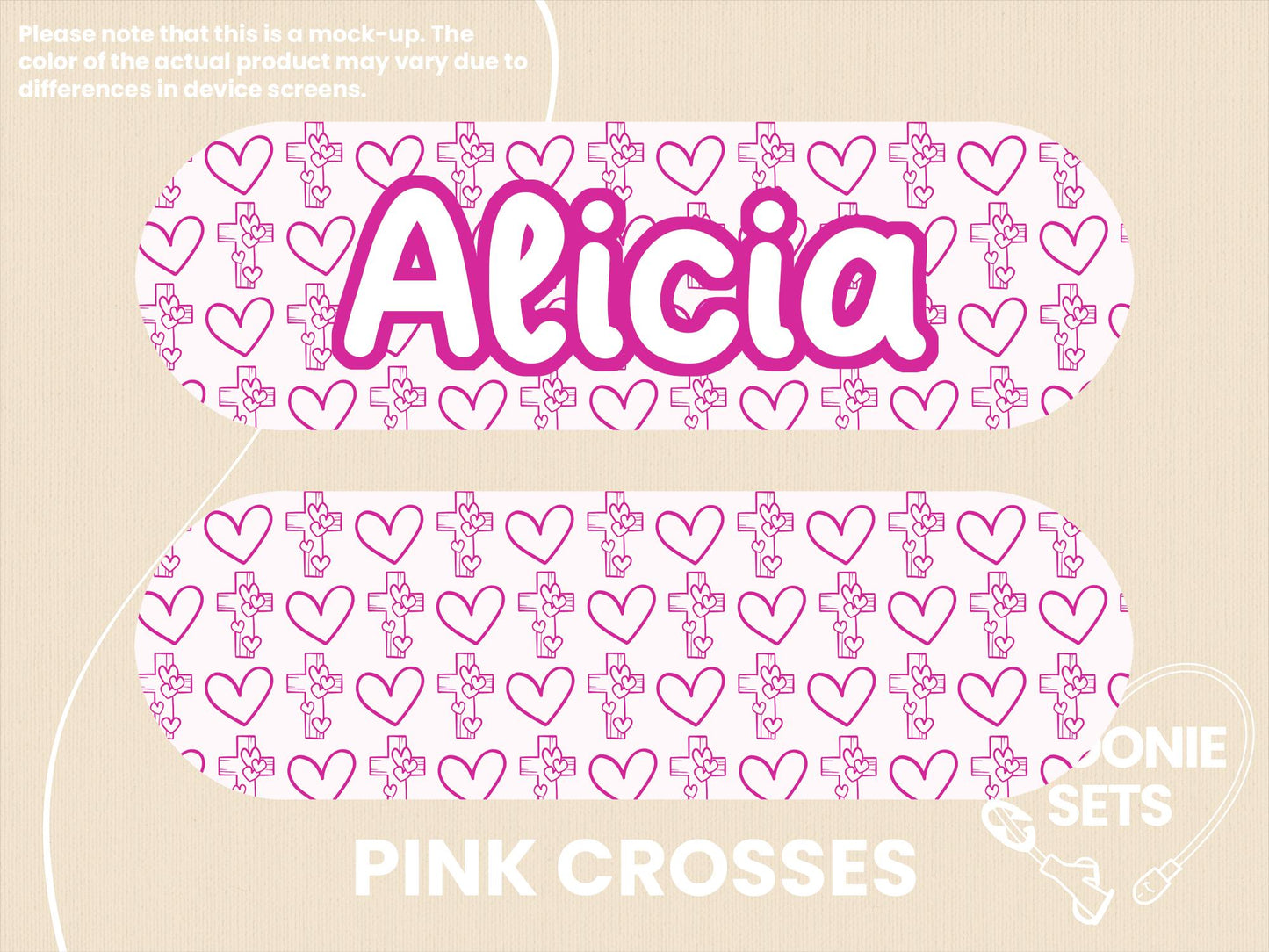 Christian Feeding Tube TPN Pump Sticker: Crosses, Doves, Sheep Design