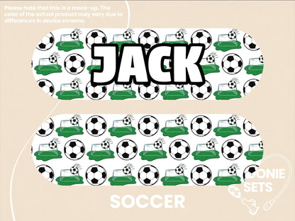 Feeding Tube TPN Pump Sticker: Sports Theme - Soccer, Basketball, Football, Baseball