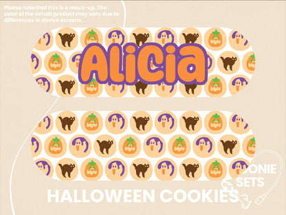 Halloween Feeding Tube TPN Pump Sticker: Pumpkin Ghosts, Skulls, Spiders