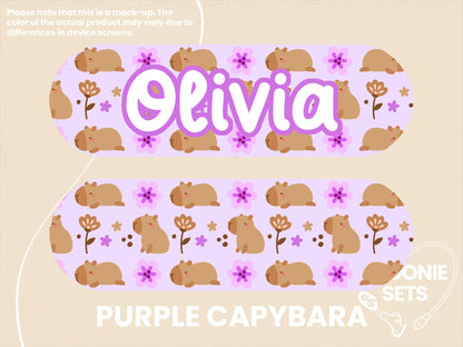 Feeding Tube TPN Pump Sticker: Animal Designs - Capybara, Sloth