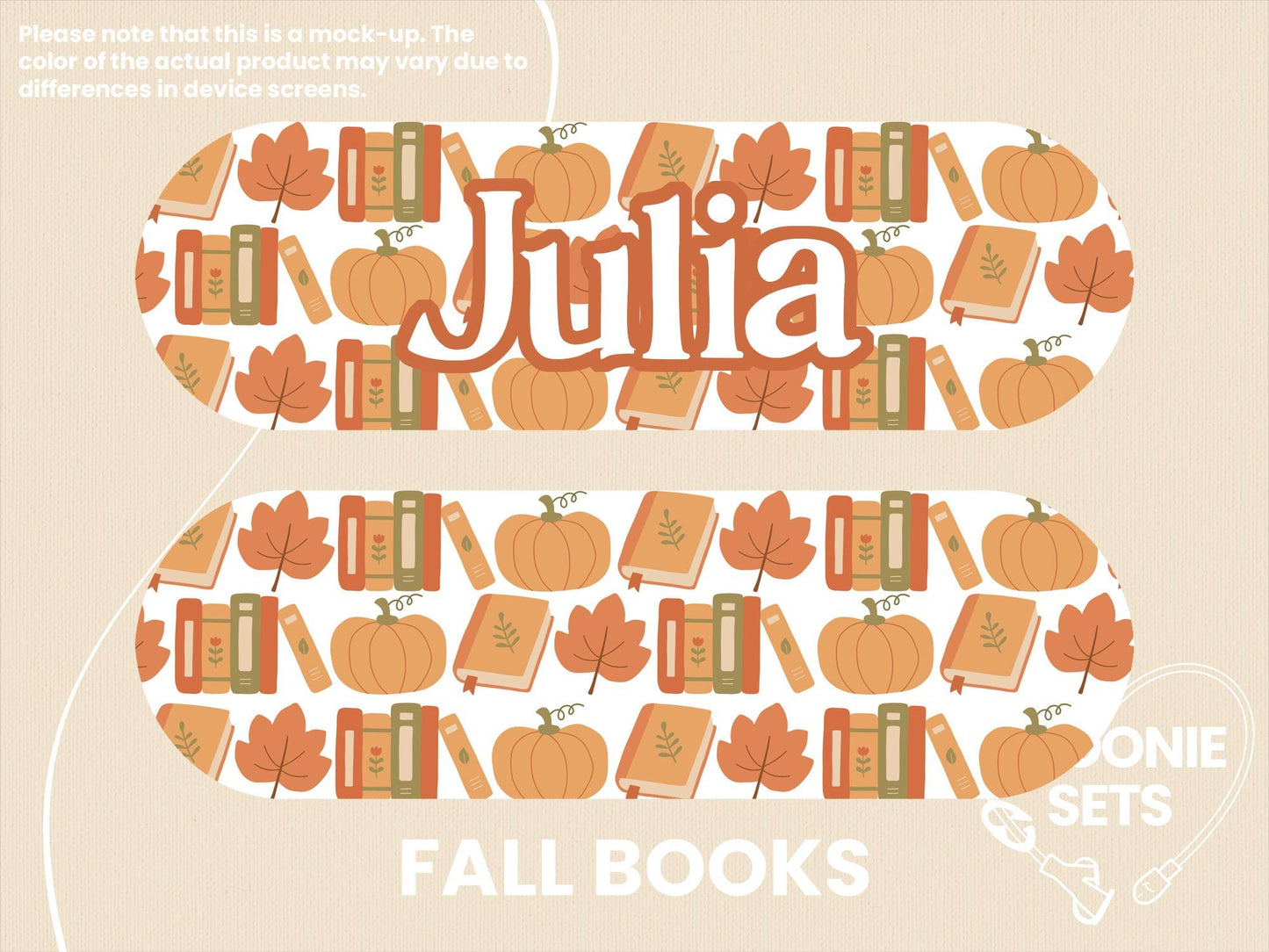 Fall Feeding Tube TPN Pump Sticker: Mushrooms, Pumpkin Spice, Autumn Cat