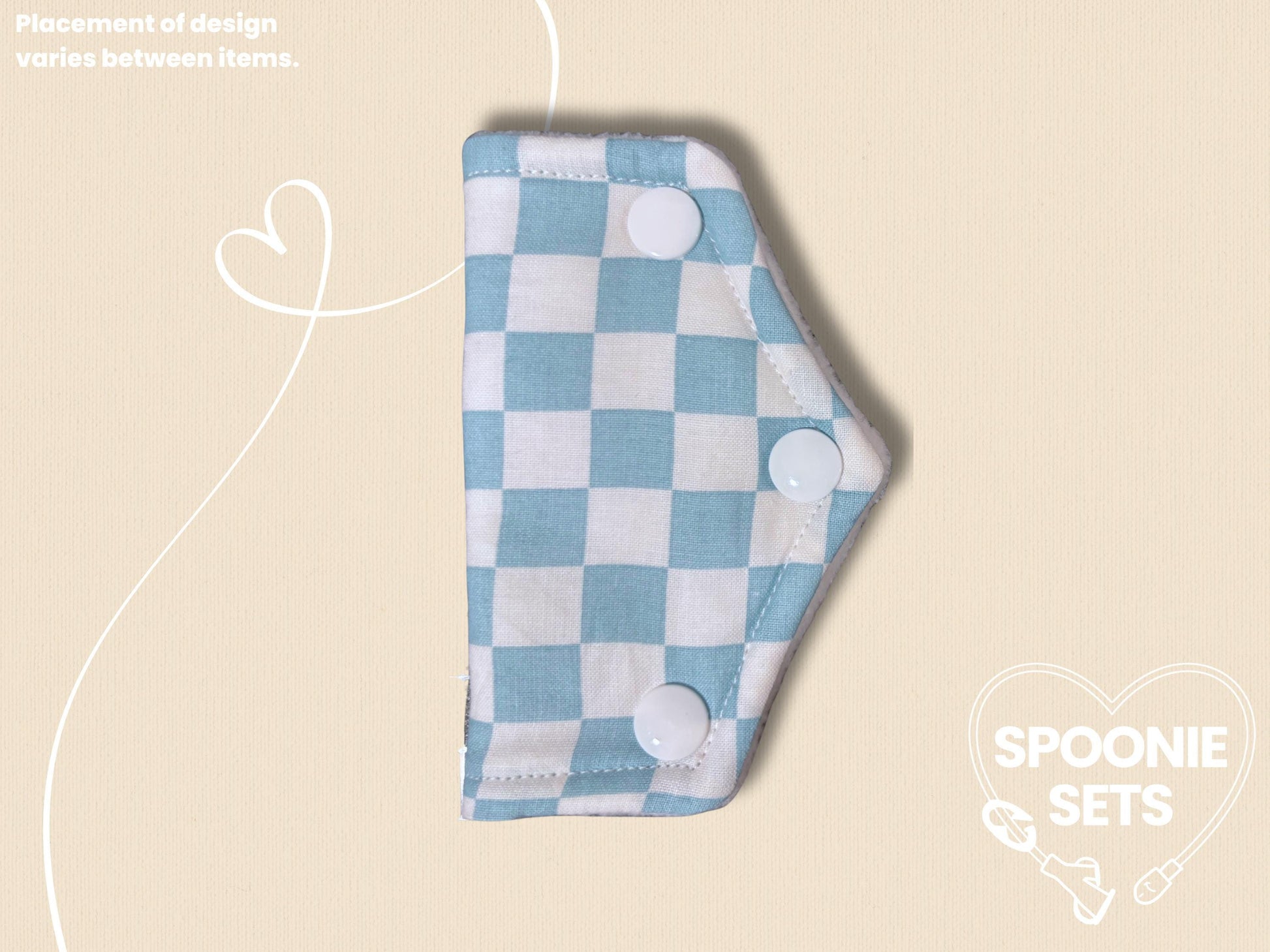Port Cover - Blue and White Checkered Print for NG/NJ/G/GJ/J Feeding Tubes