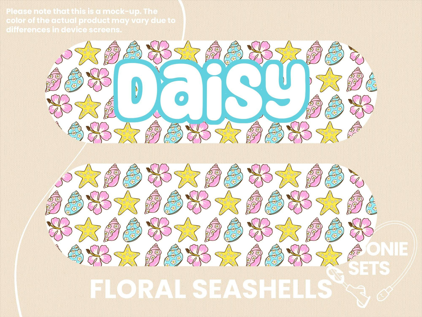 Feeding Tube TPN Pump Sticker: Summer Collection - Floral, Seashells, Flip Flops