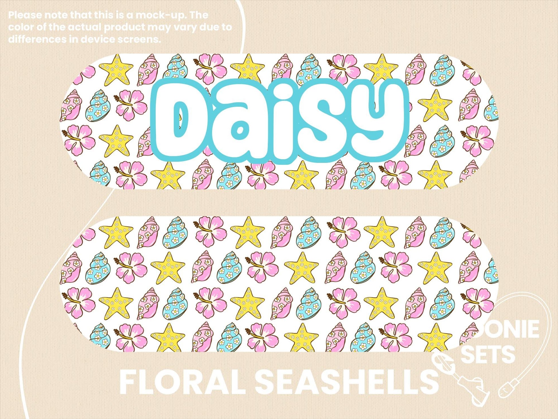 Feeding Tube Pump Sticker: Summer Collection - Floral, Seashells, Flip Flops