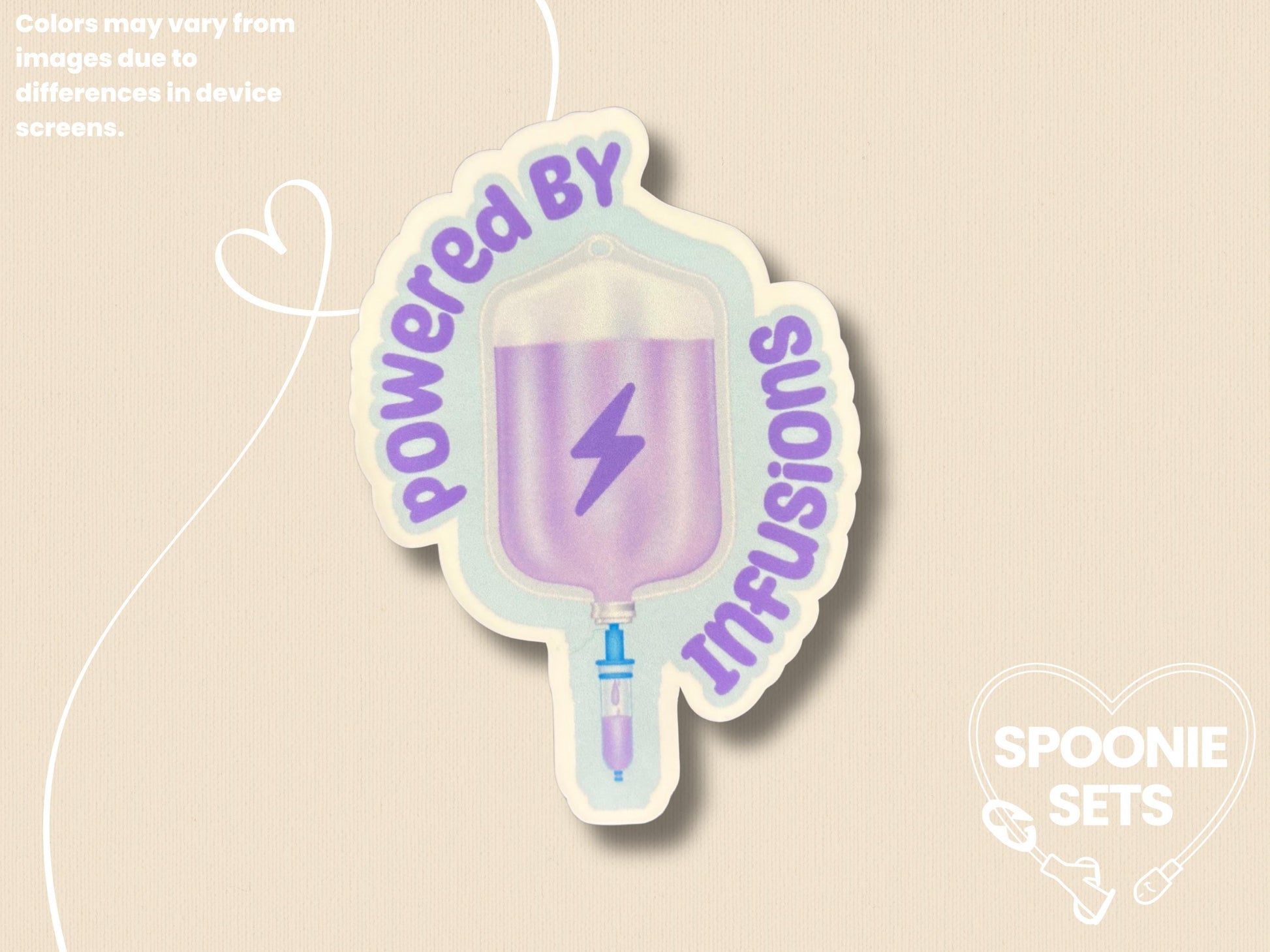 Powered by IV Infusions Sticker: Chronic Illness Support Decal
