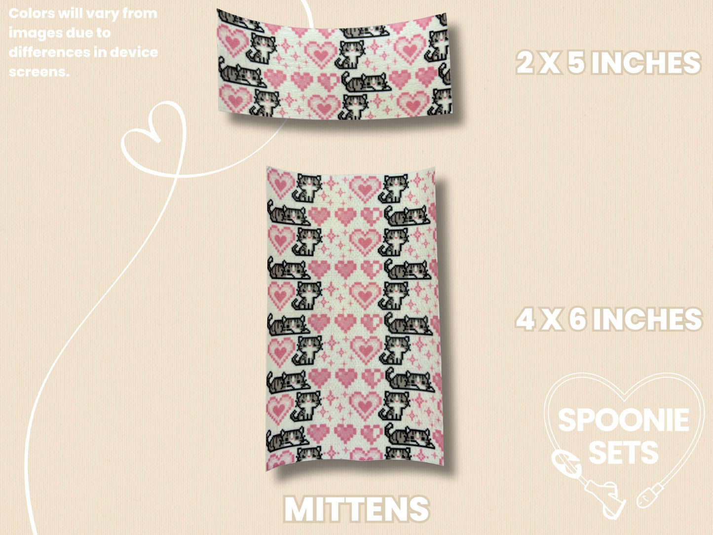 Video Game Tubie Tape: Pixel Art Cat, Level Up Design-5-TPE-4X6-013-004-Mittens-4 x 6 Inches-Spoonie Sets