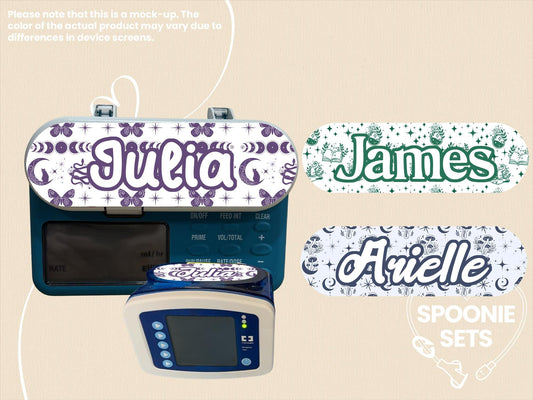 Witchy Feeding Tube Pump Sticker: Purple Magic, Mushrooms, Potions