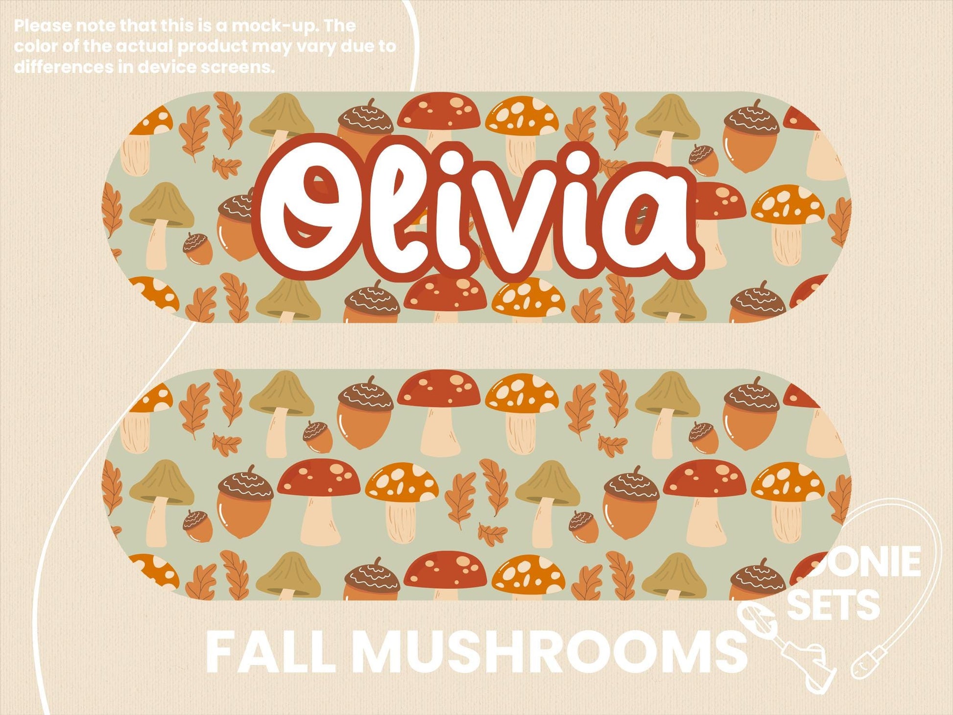 Fall Feeding Tube TPN Pump Sticker: Mushrooms, Pumpkin Spice, Autumn Cat