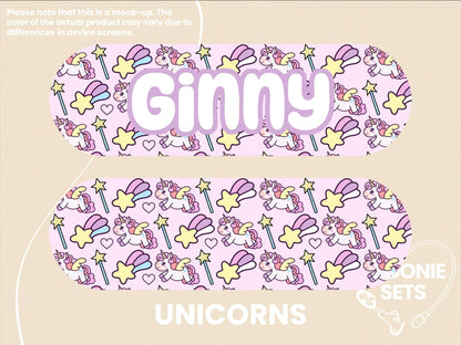 Feeding Tube TPN Pump Sticker: Fantasy Animals (Infinity, Joey, Sapphire)