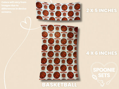 Sports Tubie Tape: Baseball, Football, Basketball, Soccer for NG/NJ Feeding Tube/Central Line-5-TPE-4X6-019-004-Basketball-4 x 6 Inches-Spoonie Sets