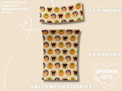 Halloween Tubie Tape: Cookies, Pumpkins, Ghosts, Potions for NG/NJ Feeding Tube/Central Line-3-TPE-4X6-005-001-Halloween Cookies-4 x 6 Inches-Spoonie Sets
