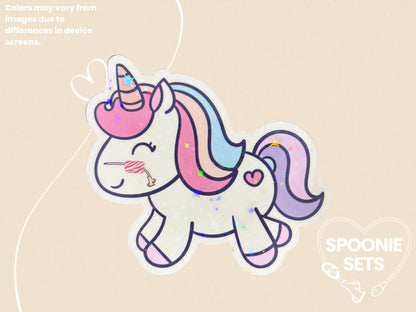 Unicorn Feeding Tube Sticker - Spoonie NG-Tube Tubie Awareness-1-STK-HOL-002-009-Holographic-Spoonie Sets