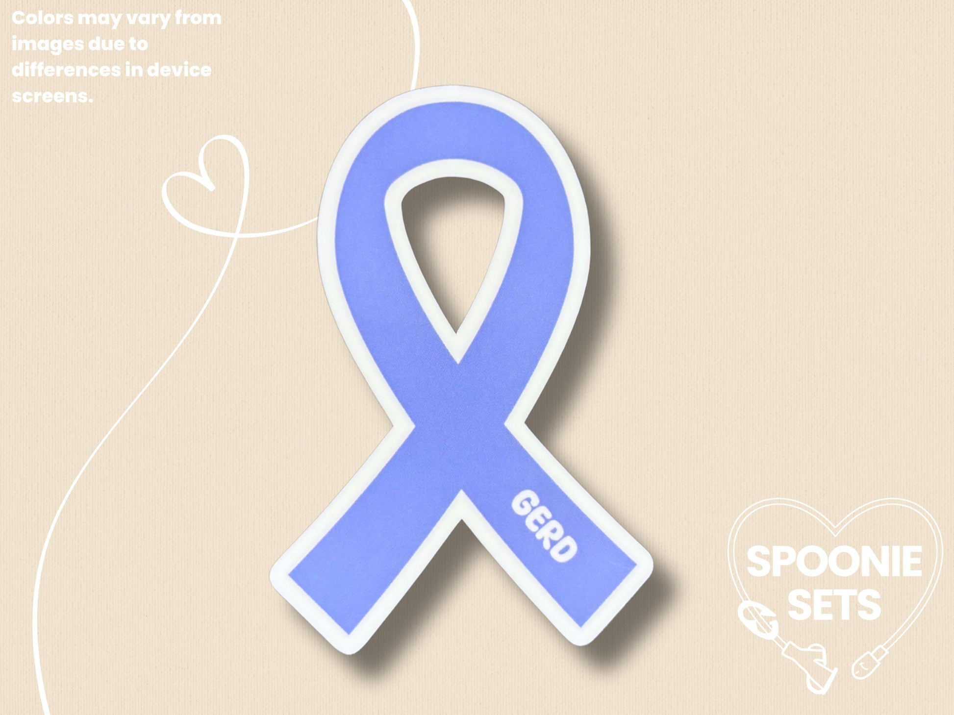 GERD Awareness Sticker: Spoonie Invisible Illness Decal-2-Spoonie Sets
