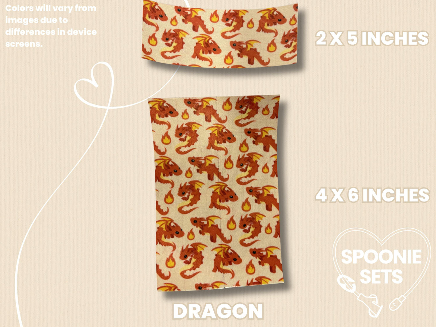 Fantasy Animals Tubie Tape: Unicorn, Dragon, Mushroom Fairy