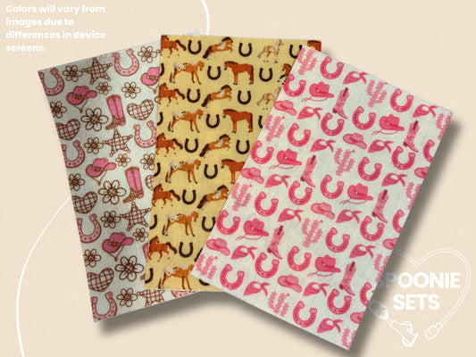 Western Tubie Tape: Pink Cowgirl, Horses for NG/NJ Feeding Tube/Central Line-1-Spoonie Sets