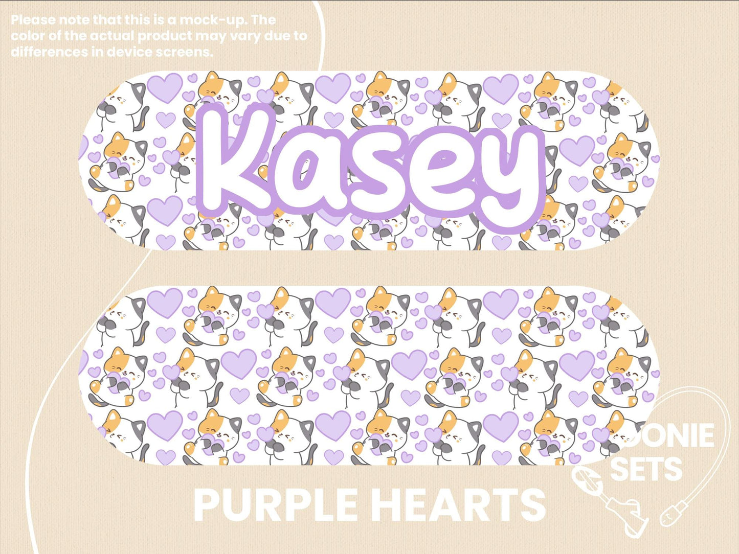 Cat Feeding Tube Pump Sticker: Bows, Cowgirl Kittens, Hearts, Orange, Beans