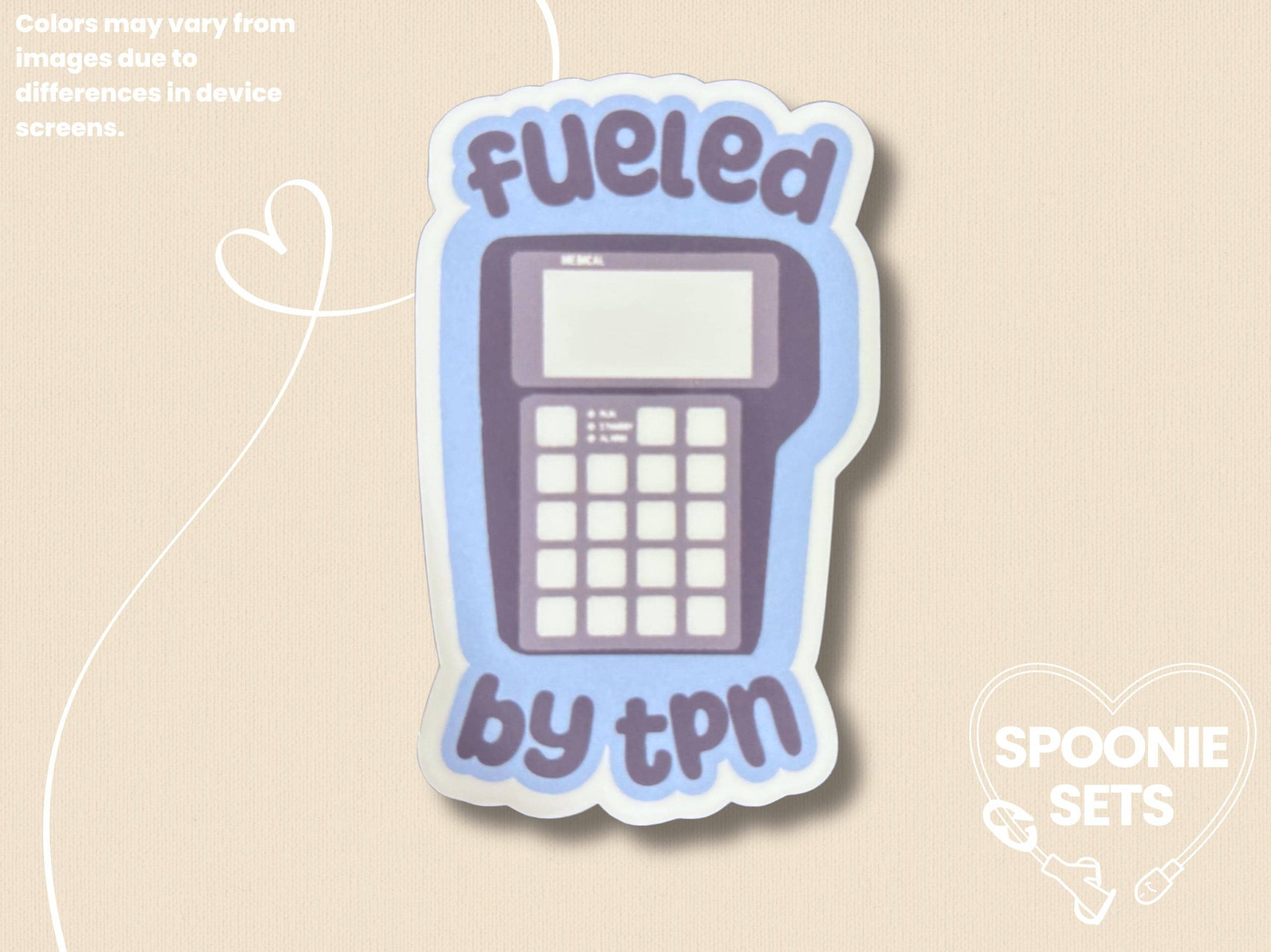 Fueled by TPN Sticker: Holo Glitter Chronic Illness Decal