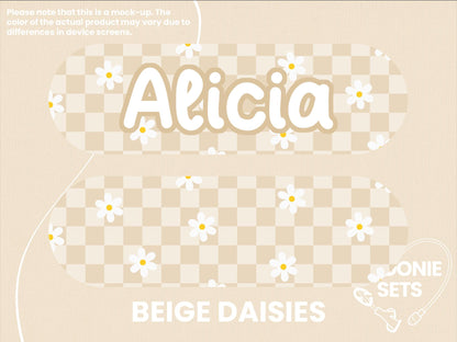 Feeding Tube TPN Pump Sticker: Checkered Designs - Pink, Purple, Blue, Green, Beige