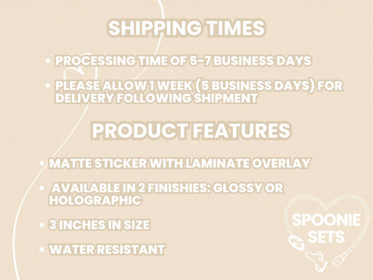 Tubie Capybara Sticker: G/GJ/J NG/NJ Feeding Tube Awareness - Spoonie Gift-2-Spoonie Sets