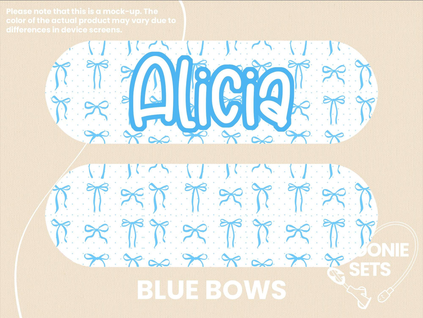 Coquette Feeding Tube TPN Pump Sticker: Ribbons, Bows, Cherries