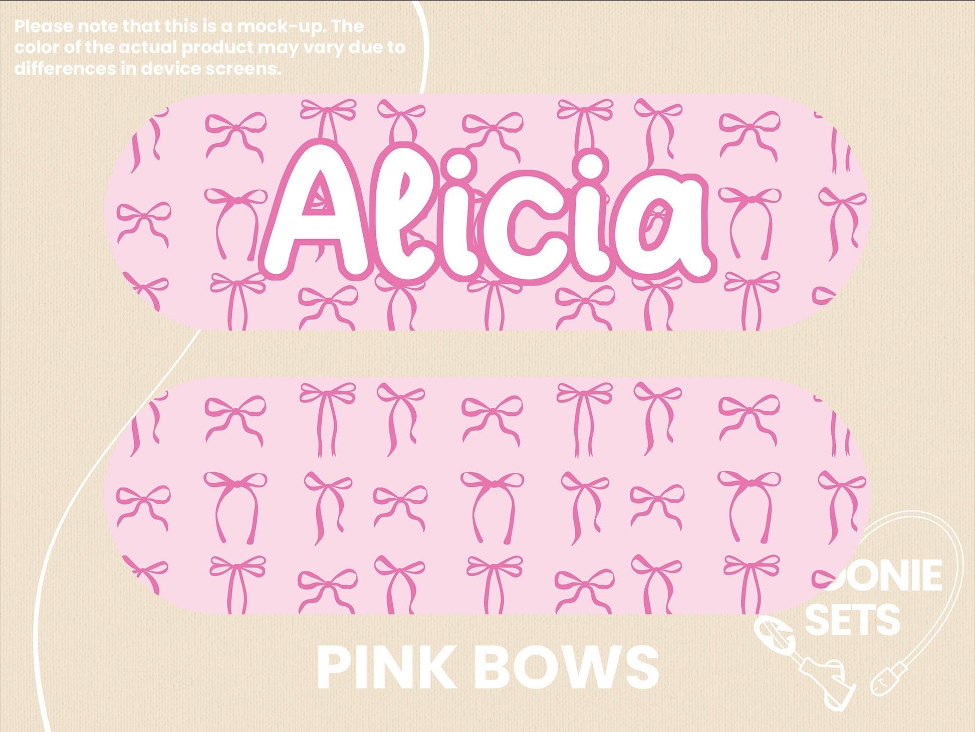 Coquette Feeding Tube TPN Pump Sticker: Ribbons, Bows, Cherries