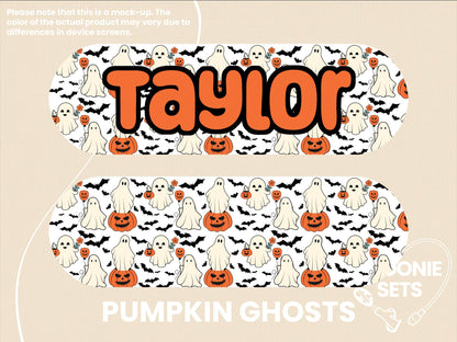 Halloween Feeding Tube TPN Pump Sticker: Pumpkin Ghosts, Skulls, Spiders