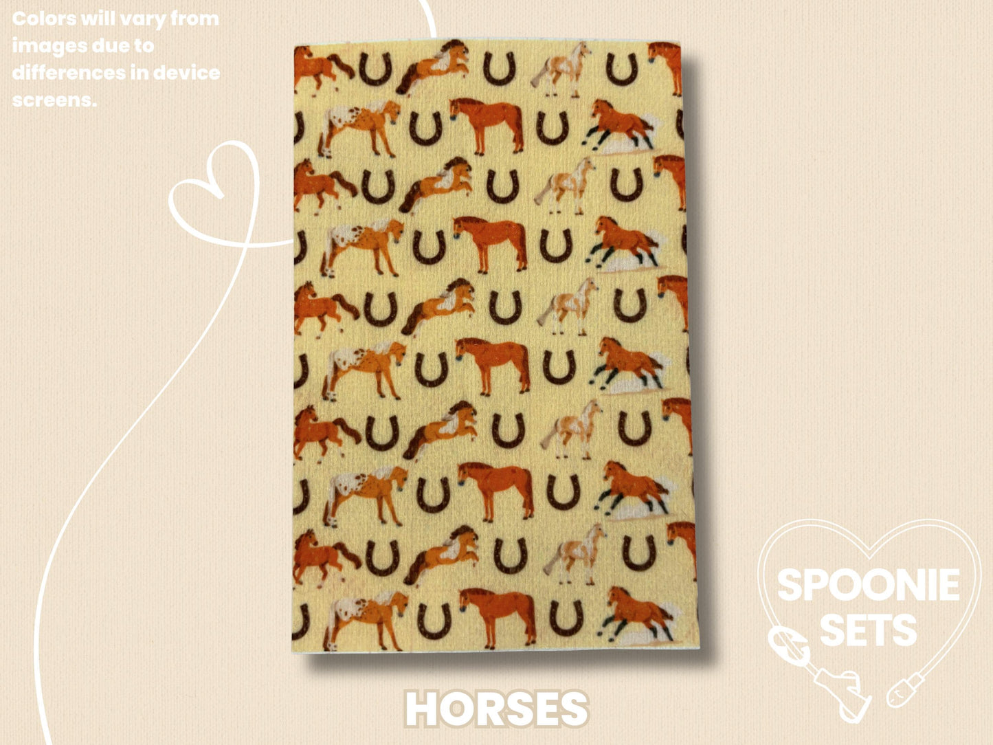 Western Tubie Tape: Pink Cowgirl, Horses for NG/NJ Feeding Tube/Central Line-4-TPE-4X6-004-003-Horses-4 x 6 Inches-Spoonie Sets