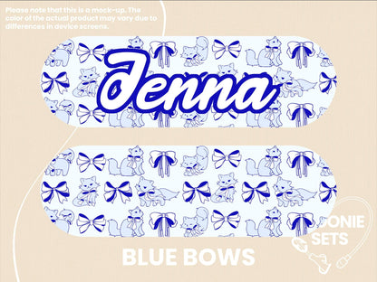 Cat Feeding Tube TPN Pump Sticker: Bows, Cowgirl Kittens, Hearts, Orange, Beans