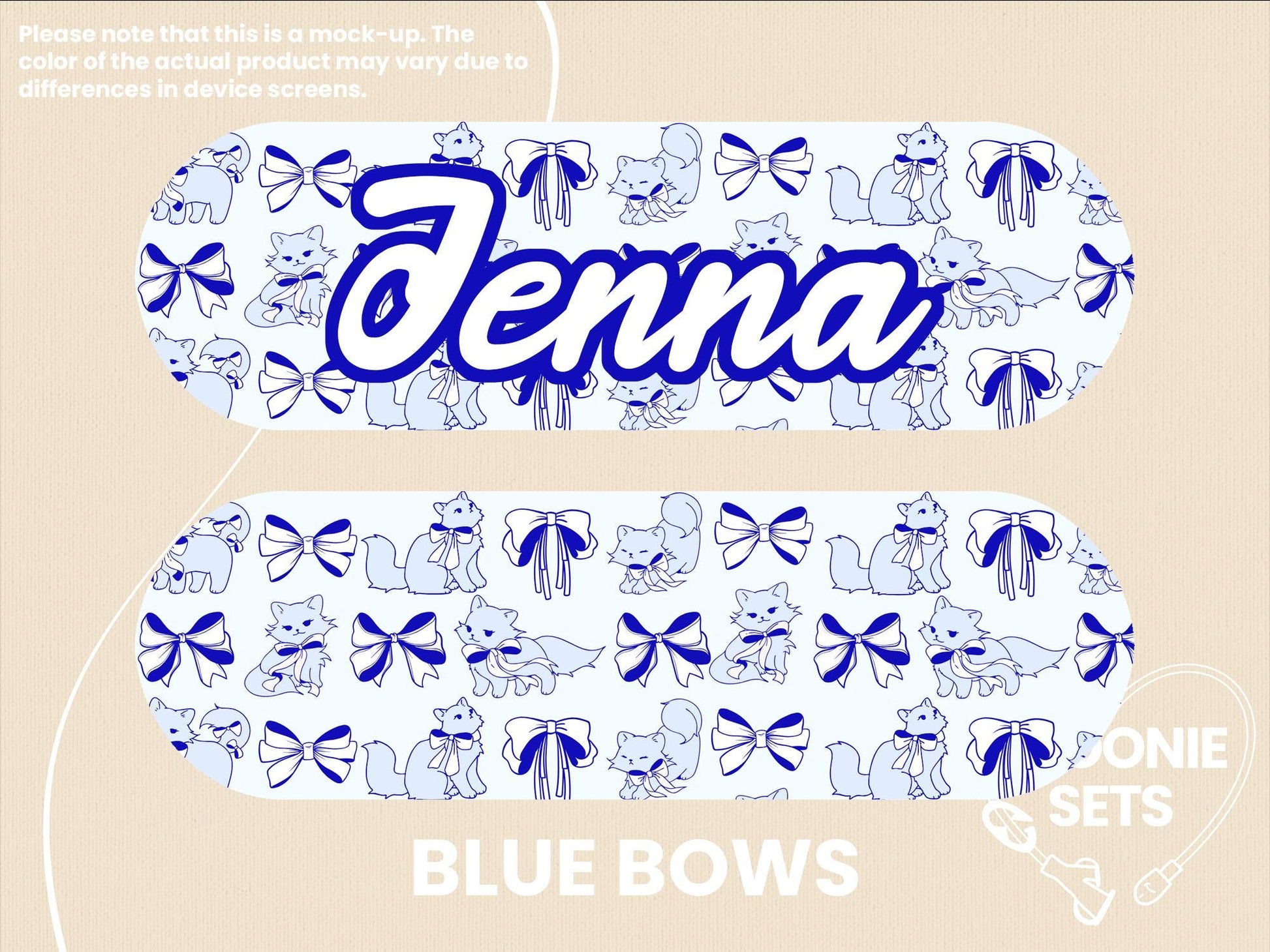 Cat Feeding Tube Pump Sticker: Bows, Cowgirl Kittens, Hearts, Orange, Beans