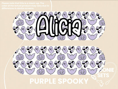 Halloween Feeding Tube TPN Pump Sticker: Pumpkin Ghosts, Skulls, Spiders