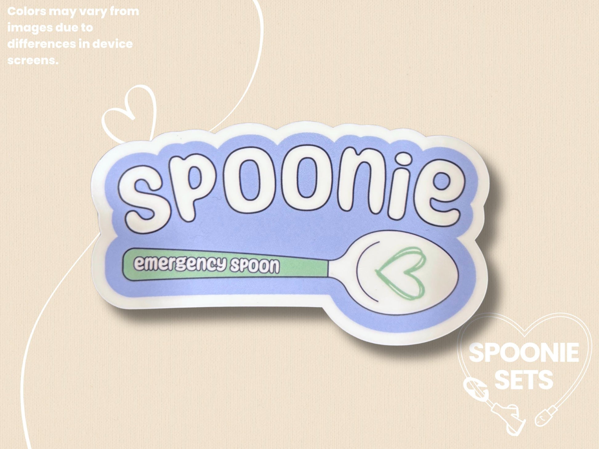 Spoonie Emergency Spoon Sticker: Funny Chronic Illness Awareness Decal