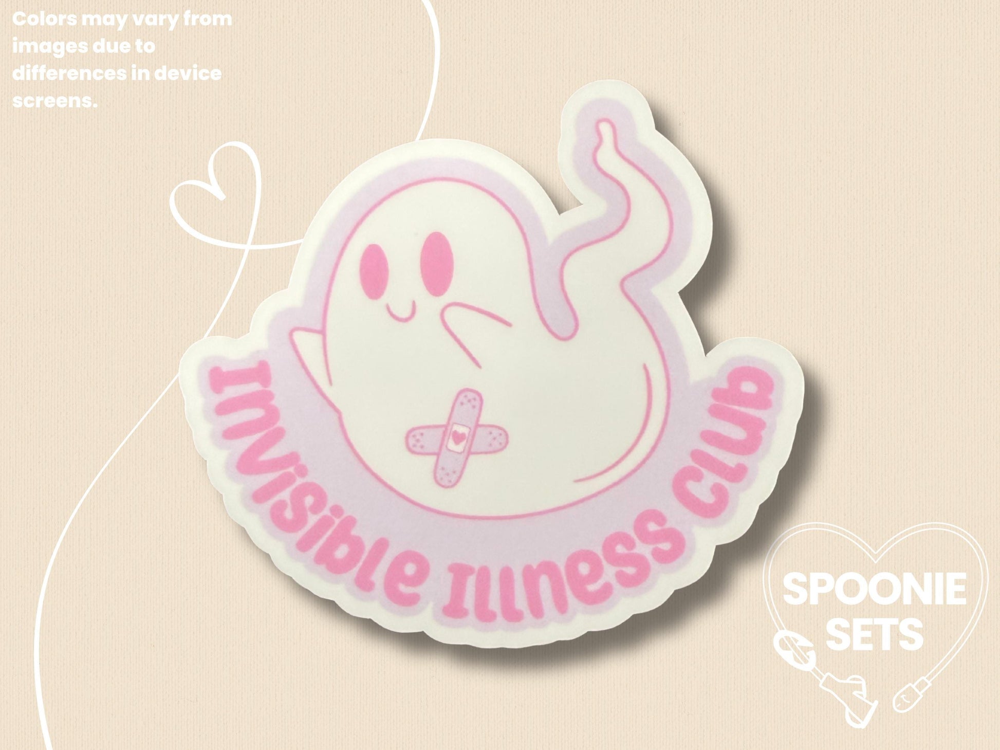 Invisible Illness Club Sticker: Chronic Illness Spoonie Decal