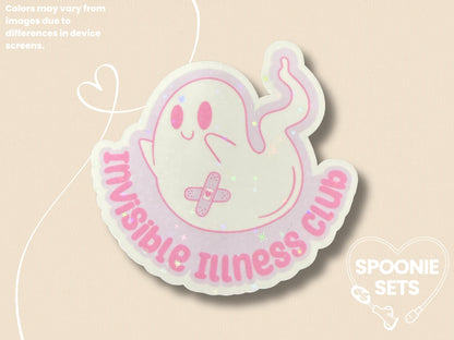 Invisible Illness Club Sticker: Chronic Illness Spoonie Decal-1-Spoonie Sets