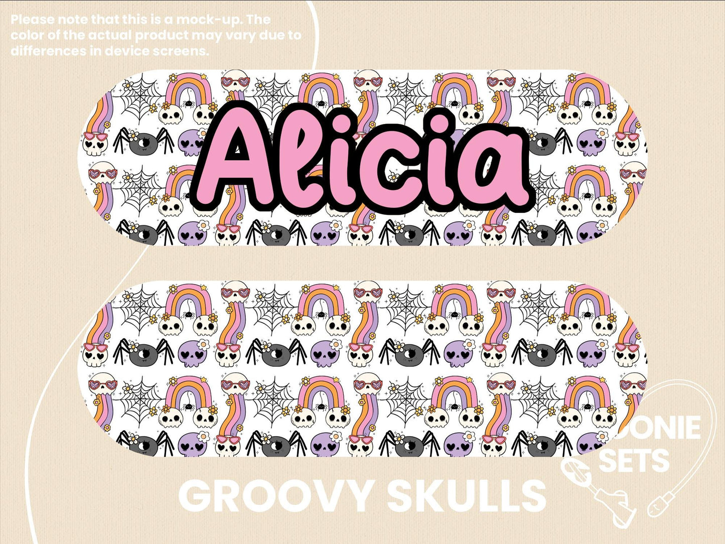 Halloween Feeding Tube Pump Sticker: Pumpkin Ghosts, Skulls, Spiders