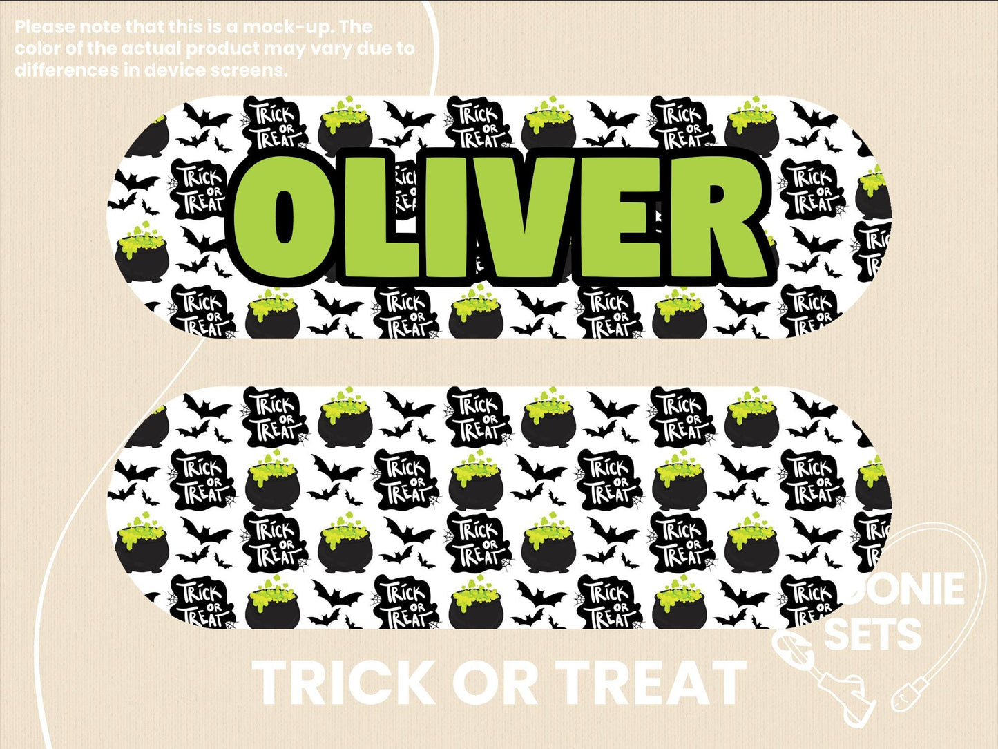 Halloween Feeding Tube TPN Pump Sticker: Pumpkin Ghosts, Skulls, Spiders