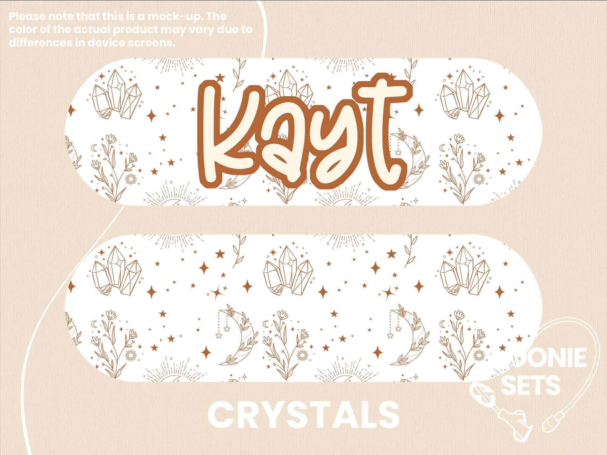 Boho Feeding Tube Pump Sticker: Butterflies, Crystals