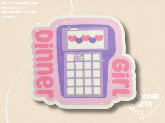 Girl Dinner TPN Pump Sticker: Holo Glitter Tubie Decal