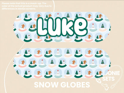 Feeding Tube TPN Pump Sticker: Christmas Collection - Snowmen, Snow Globes, Snowflakes, Santa, Cookies