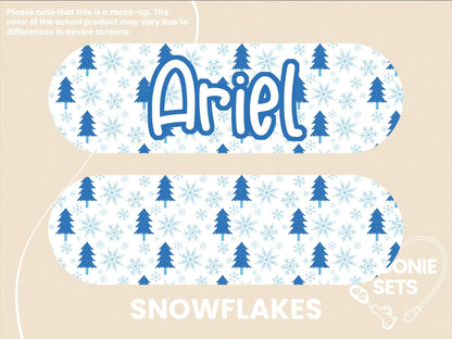 Feeding Tube TPN Pump Sticker: Christmas Collection - Snowmen, Snow Globes, Snowflakes, Santa, Cookies