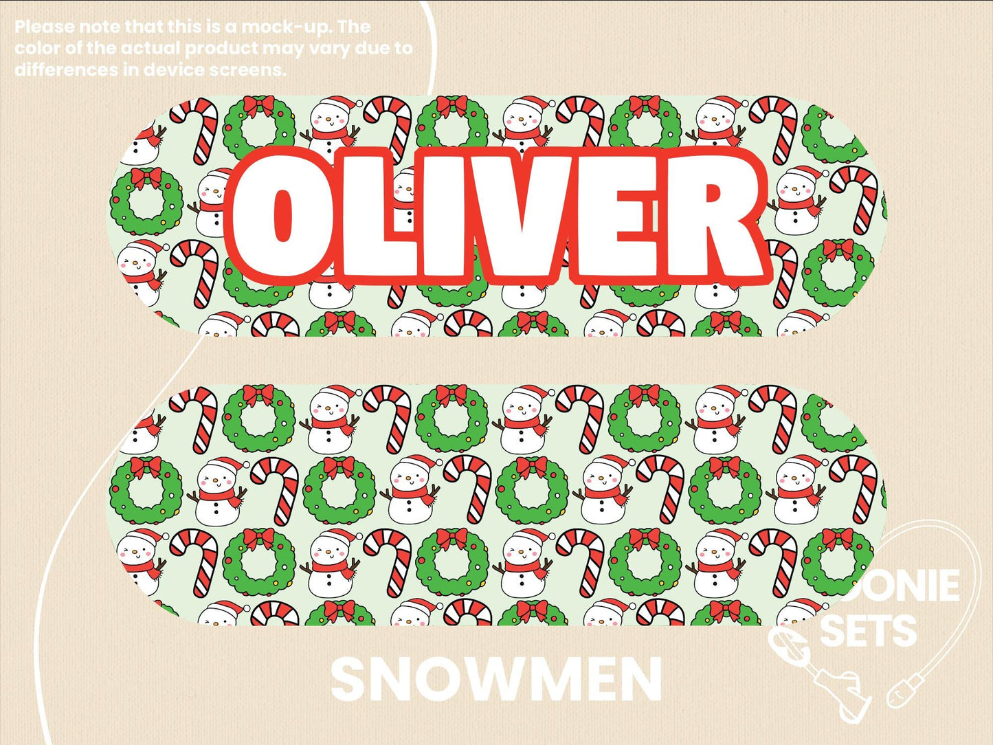 Feeding Tube TPN Pump Sticker: Christmas Collection - Snowmen, Snow Globes, Snowflakes, Santa, Cookies