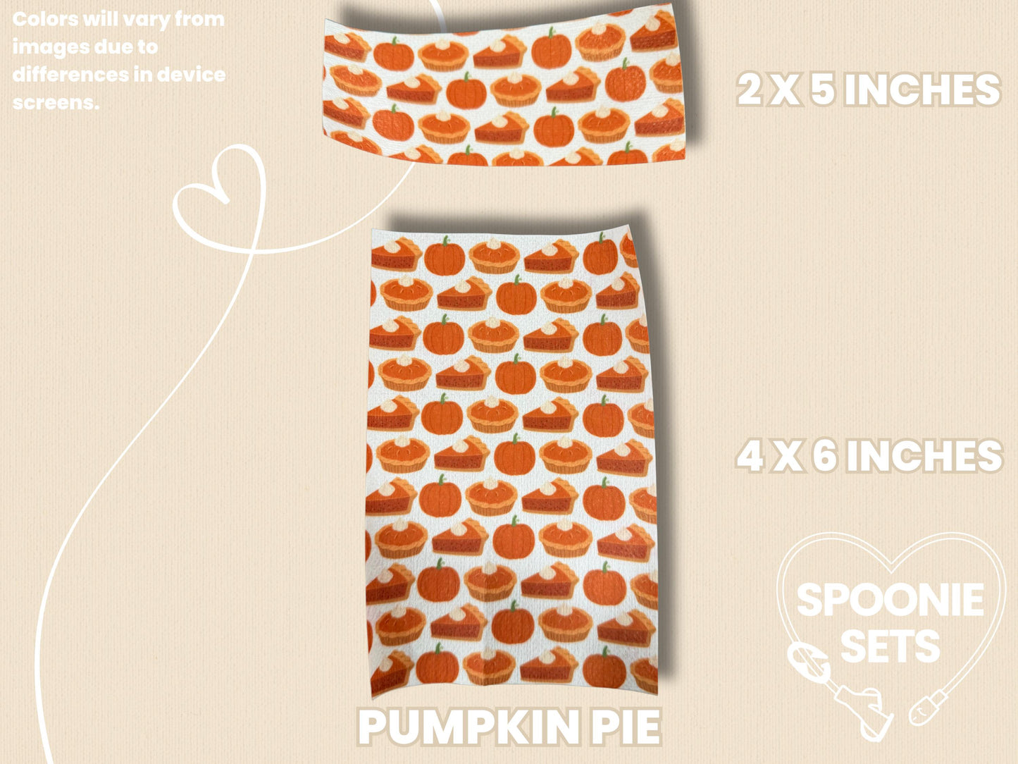 Thanksgiving Tubie Tape: Turkey, Pumpkin Pie, Holiday Dinner-5-TPE-4X6-034-001-Pumpkin Pie-4 x 6 Inches-Spoonie Sets