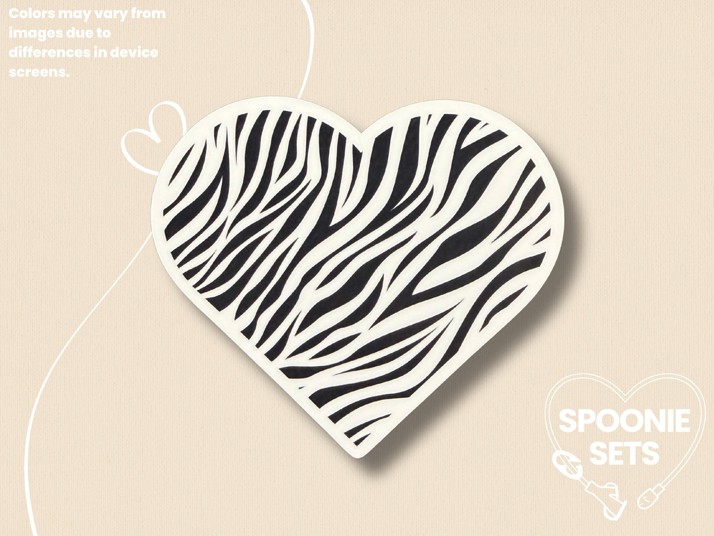 Zebra Rare Disease Heart Sticker: Ehlers Danlos Syndrome Advocacy-3-STK-GLO-010-002-Glossy-Spoonie Sets