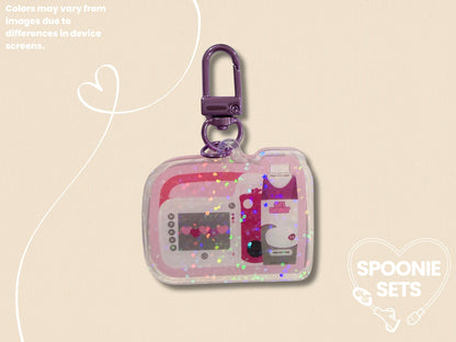 Girl Dinner Acrylic Keychain: Tubie Feeding Tube Pump and Formula Charm-3-Spoonie Sets