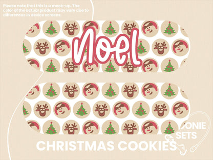 Feeding Tube TPN Pump Sticker: Christmas Collection - Snowmen, Snow Globes, Snowflakes, Santa, Cookies